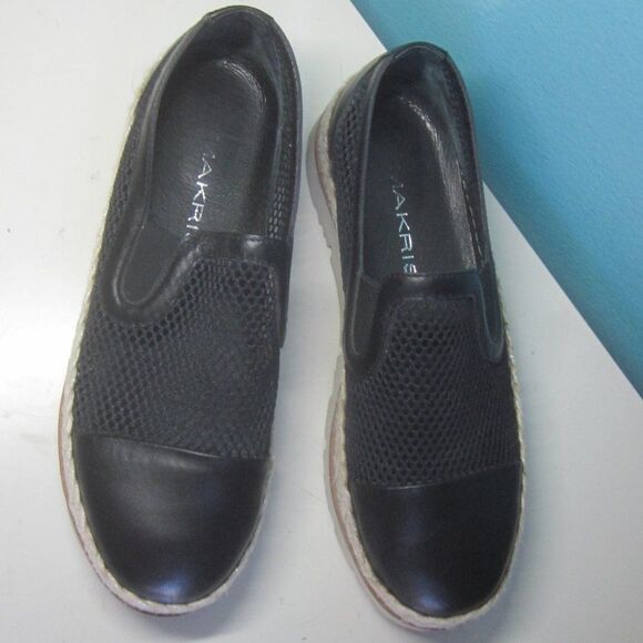 Makris Womens Size 8 / 38.5 Slip On Platform Espadrille Loafer Casual Shoes - Picture 9 of 14